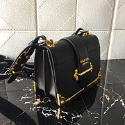 Forubags Prada Cahier Leather Dark Grey/ Black - 1BD045 – 20x14×8.5 cm - 6
