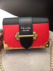 Forubags Prada Cahier Leather Mini Red/ Black - 1BH018 – 18x11.5×4 cm - 2