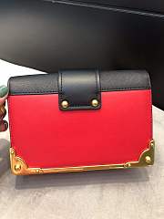 Forubags Prada Cahier Leather Mini Red/ Black - 1BH018 – 18x11.5×4 cm - 3