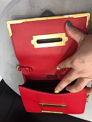 Forubags Prada Cahier Leather Mini Red/ Black - 1BH018 – 18x11.5×4 cm - 5