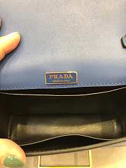 Forubags Prada Cahier Leather Sea Blue/ Black - 1BH018 – 18x11.5×4 cm - 3