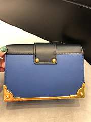 Forubags Prada Cahier Leather Sea Blue/ Black - 1BH018 – 18x11.5×4 cm - 5