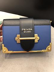 Forubags Prada Cahier Leather Sea Blue/ Black - 1BH018 – 18x11.5×4 cm - 6