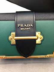 Forubags Prada Cahier Leather Sea Green/ Black - 1BH018 – 18x11.5×4 cm - 5