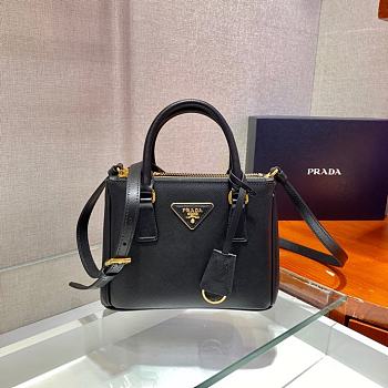 Forubags Prada Galleria Saffiano Leather Micro-Bag  Black- 1BA906 – 20x15×9.5 cm