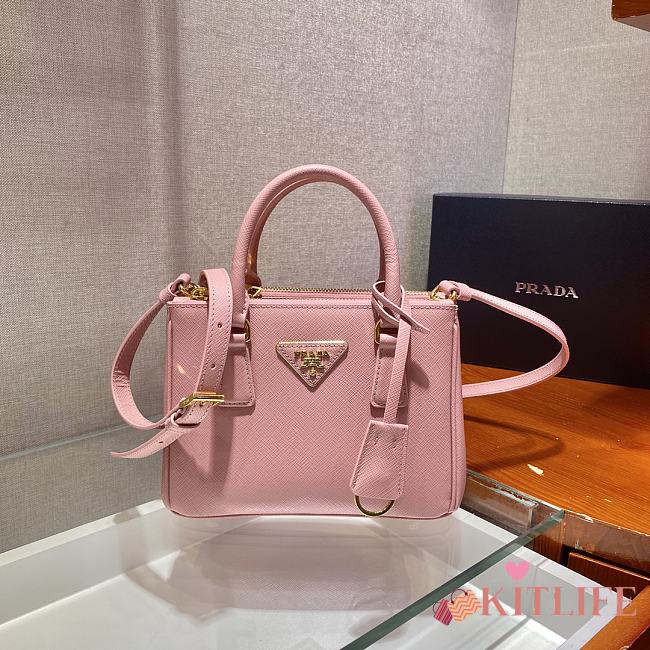 Petal Pink Saffiano Leather Mini Bag