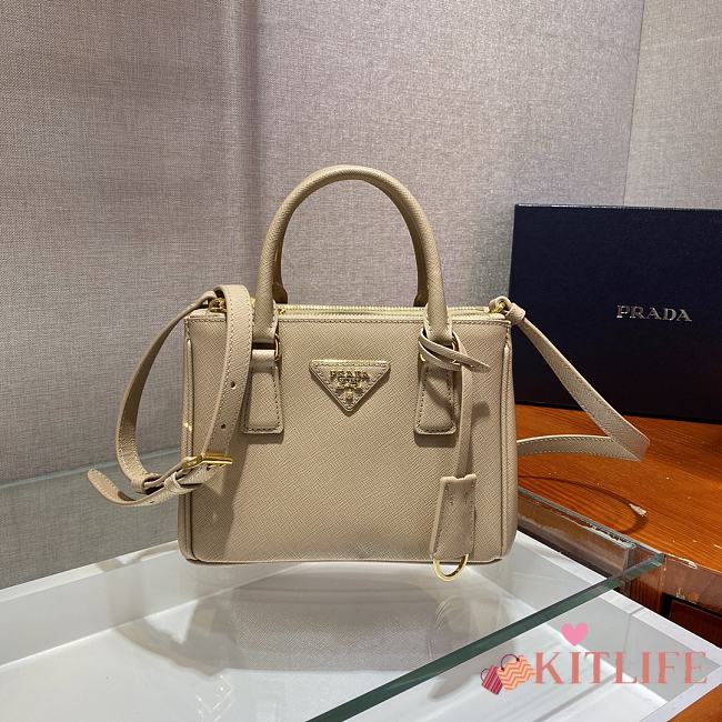 Forubags Prada Galleria Saffiano Leather Micro-Bag Cameo Beige- 1BA906 – 20x15×9.5 cm - 1