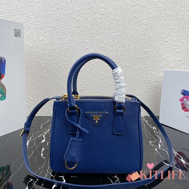 Forubags Prada Galleria Saffiano Leather Micro-Bag Blue- 1BA906 – 20x15×9.5 cm - 1