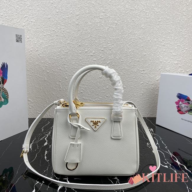 Forubags Prada Galleria Saffiano Leather Micro-Bag White - 1BA906 – 20x15×9.5 cm - 1