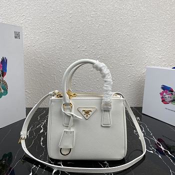 Forubags Prada Galleria Saffiano Leather Micro-Bag White - 1BA906 – 20x15×9.5 cm