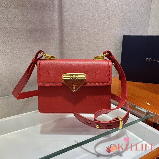 Forubags Prada Saffiano Leather Prada Symbole Bag Ferry Red - 1BD270 – 20x14x7 cm - 1