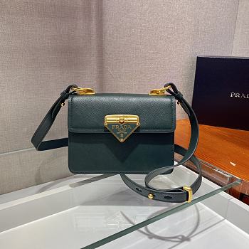 Forubags Prada Saffiano Leather Prada Symbole Bag Dark Green - 1BD270 – 20x14x7 cm