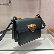 Forubags Prada Saffiano Leather Prada Symbole Bag Dark Green - 1BD270 – 20x14x7 cm - 4