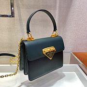 Forubags Prada Saffiano Leather Prada Symbole HandBag Dark Green - 1BD021 – 20x17x8.5 cm - 6