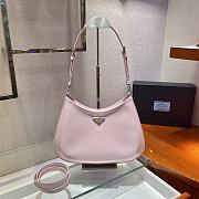 Forubags Prada Cleo Brushed Leather Shoulder Bag Pink - 1BC156 – 30x18.5x4 cm - 1