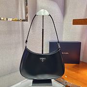 Forubags Prada Cleo Brushed Leather Shoulder Bag Black - 1BC499 – 26.5x15x4 cm - 1