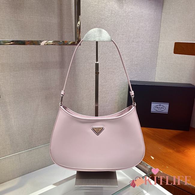 Forubags Prada Cleo Brushed Leather Shoulder Bag Pink - 1BC499 – 26.5x15x4 cm - 1