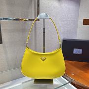 Forubags Prada Cleo Brushed Leather Shoulder Bag Yellow - 1BC499 – 26.5x15x4 cm - 1