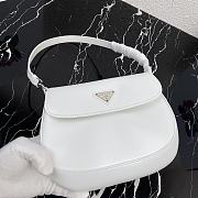 Forubags Prada Cleo Brushed Leather Shoulder Bag With Flap White - 1BD311 – 23x18x2.5 cm - 4