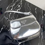 Forubags Prada Cleo Brushed Leather Shoulder Bag With Flap Silver - 1BD311 – 23x18x2.5 cm - 2
