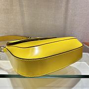 Forubags Prada Cleo Brushed Leather Shoulder Bag With Flap Yellow - 1BD303 – 24x19x6 cm - 4