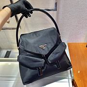 Forubags Prada Signaux Nylon And Leather Hobo Bag Black - 1BC160 – 34x27x15 cm - 5