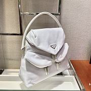 Forubags Prada Signaux Nylon And Leather Hobo Bag White - 1BC160 – 34x27x15 cm - 3