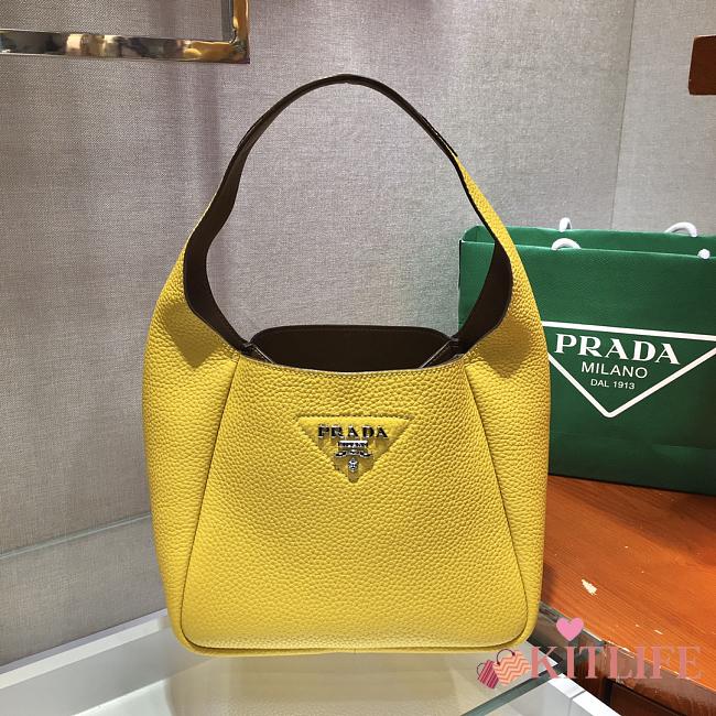 Forubags Prada Leather Bucket Yellow - 1BC127 – 23x21x13 cm - 1