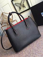 Forubags Prada Medium Saffiano Leather Double Bag Black/Fiery Red - 1BG775 – 33x24.5x14 cm - 5