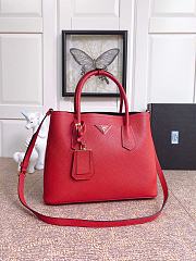 Forubags Prada Medium Saffiano Leather Double Bag Fiery Red/Black - 1BG775 – 33x24.5x14 cm - 1