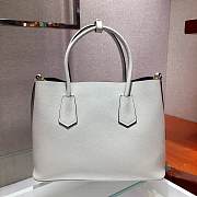 Forubags Prada Medium Saffiano Leather Double Bag White/Black - 1BG775 – 33x24.5x14 cm - 2
