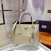 Forubags Prada Medium Saffiano Leather Double Bag Cameo/Black - 1BG775 – 33x24.5x14 cm - 1