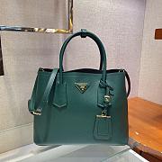 Forubags Prada Medium Saffiano Leather Double Bag Billiard Green/Black - 1BG775 – 33x24.5x14 cm - 1