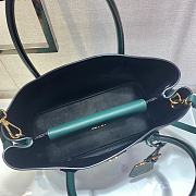 Forubags Prada Medium Saffiano Leather Double Bag Billiard Green/Black - 1BG775 – 33x24.5x14 cm - 6