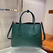 Forubags Prada Medium Saffiano Leather Double Bag Billiard Green/Black - 1BG775 – 33x24.5x14 cm - 4