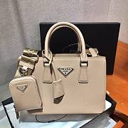 Forubags Prada Galleria Saffiano Leather Mini Bag Beige - 1BA296 – 23x16.5x10 cm - 3