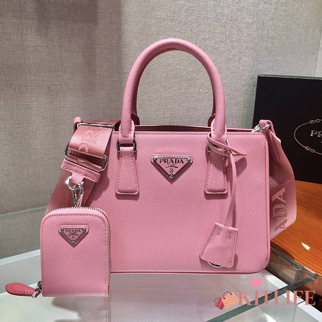 Forubags Prada Galleria Saffiano Leather Mini Bag Pink - 1BA296 – 23x16.5x10 cm - 1