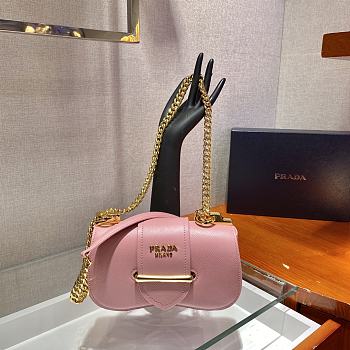 Forubags Prada Saffiano Leather Prada Sidonie Bag Pink - 1BD219 – 21.5x12x6.5 cm