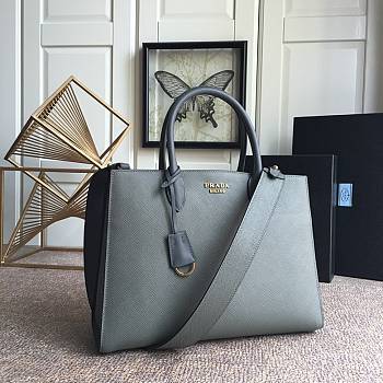 Forubags Prada Saffiano Plain Tripple-Compartment Bag Grey - PR153 – 33.5x24x9 cm