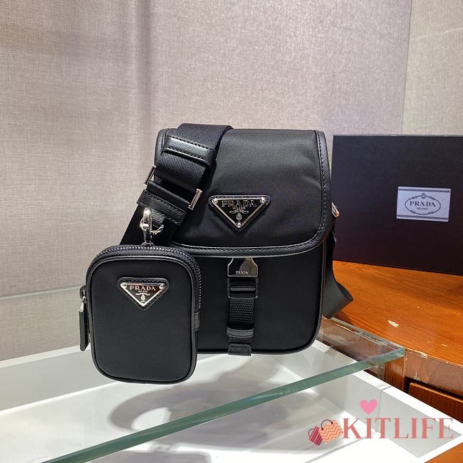 Forubags Prada Re-Nylon and Saffiano Leather Shoulder Bag - 2VD043 –14x19x5.5 cm - 1