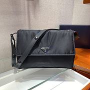 Forubags Prada Medium Padded Nylon Shoulder Bag Black - 1BD255 –21.5x12x30 cm - 1