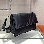 Forubags Prada Medium Padded Nylon Shoulder Bag Black - 1BD255 –21.5x12x30 cm - 5