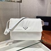 Forubags Prada Medium Padded Nylon Shoulder Bag White - 1BD255 –21.5x12x30 cm - 1