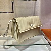 Forubags Prada Medium Padded Nylon Shoulder Bag Beige - 1BD255 –21.5x12x30 cm - 3