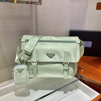 Forubags Prada Medium Nylon Shoulder Bag Mint - 1BD671 –30x25x12 cm