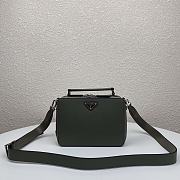 Forubags Prada Brique Saffiano Leather Cross-Body Bag Dark Green - 2VH069 –22x16x6 cm - 1