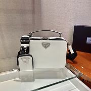 Forubags Prada Brique Shiny Leather Cross-Body Bag White - 2VH069 –22x16x6 cm - 1