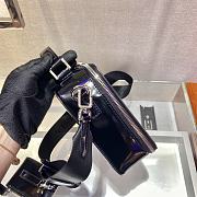 Forubags Prada Brique Shiny Leather Cross-Body Bag Black - 2VH069 –22x16x6 cm - 4