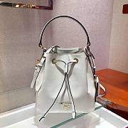 Forubags Prada Saffiano Leather Bucket Bag White - 1BZ032 –22x22x14 cm - 1