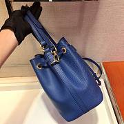 Forubags Prada Saffiano Leather Bucket Bag Dark Blue - 1BZ032 –22x22x14 cm - 2